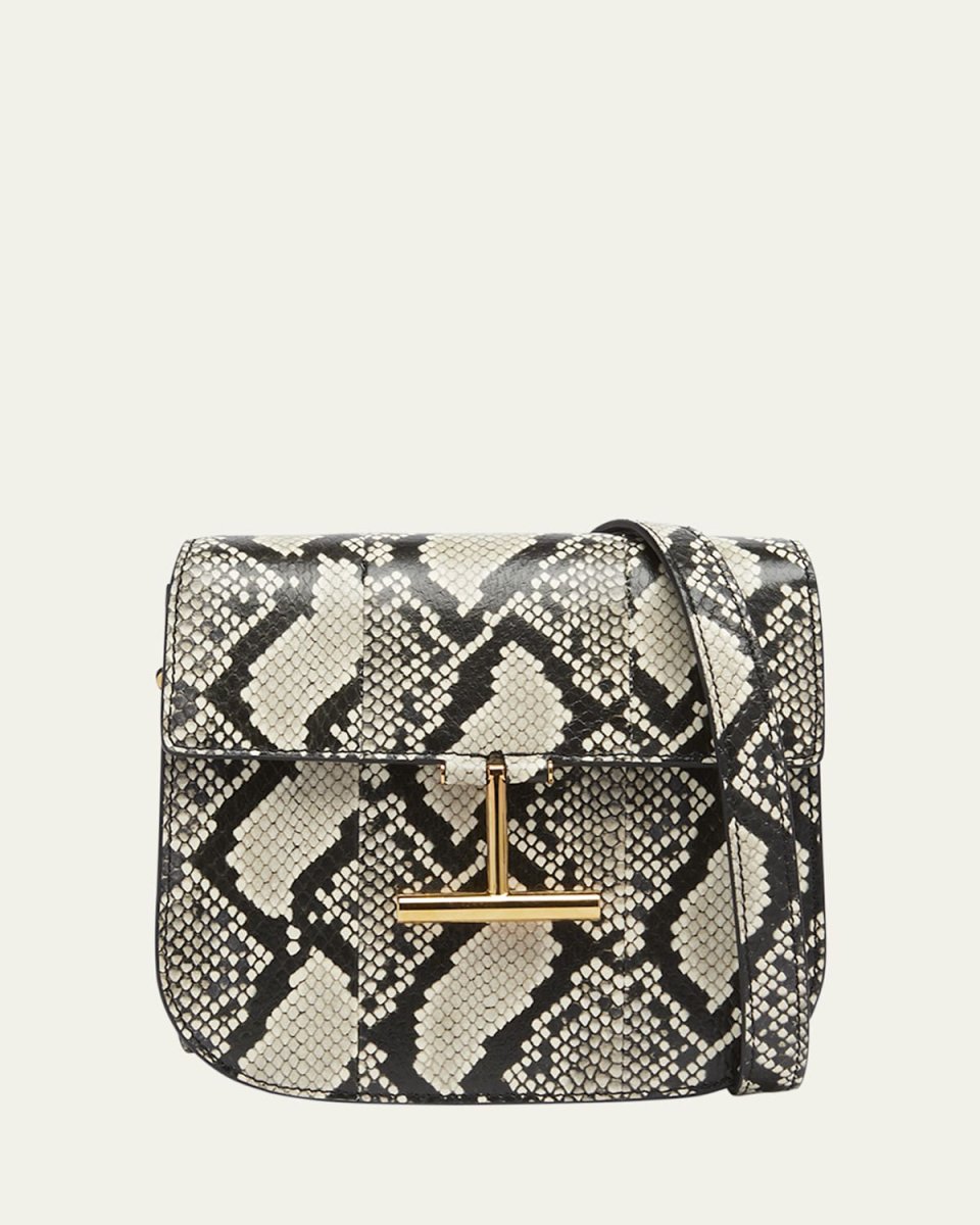 Tara Mini Crossbody Bag in Python-Printed Leather
